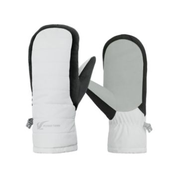 FLYING TERN 307 Kids Waterproof Fleece Gloves - White, Wear-resistant - 1