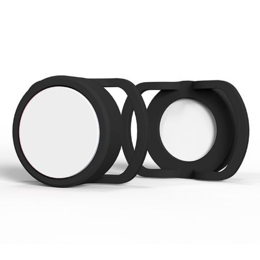 Anti-Lost Tracker Silicone Case for AirTag 24mm (Black+White) 2 PCS - 1