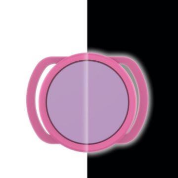 Anti-Lost Tracker Silicone Case for AirTag 24mm - Luminous Pink & Purple - 1