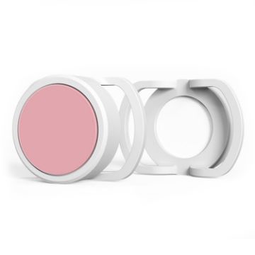 Anti-Lost Tracker Silicone Case for AirTag 35mm (White+Pink) 2 PCS - 1