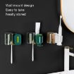 Wall Mounted Toothbrush Rack & Toothpaste Storage, Regular Black JM056 - 6