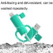 Soft Washable Silicone USB Cable Case 3 PCS for Apple - White - 6