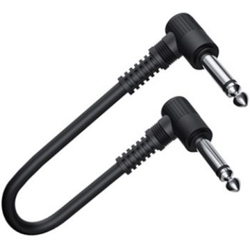 Electric Guitar Effect Line - Single Block Audio Instrument Cable, 30cm (Black) - 1