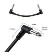 Electric Guitar Effect Line - Single Block Audio Instrument Cable, 30cm (Black) - 3