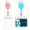 68cm Retractable Badge Reel Zinc Alloy ID Lanyard Holder (White) - 5