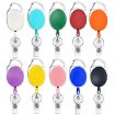 Sky Blue 68cm Retractable Badge Reel Zinc Alloy ID Lanyard Holder - 2