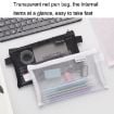 Hechooses D033 Transparent Mesh Exam Pen Bag, Square Style, Gray - 5