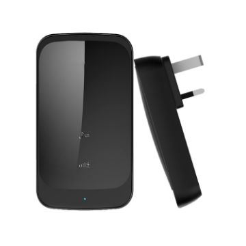 1 For 1 Home Wireless IP44 Waterproof Touch Doorbell UK Plug Black - 1