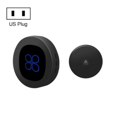 Smart Wireless Self-Powered Doorbell, 1 For 1, US Plug, Black, R16 Model - 1