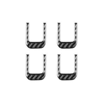 Chevrolet Corvette C8 Sun Visor Decorative Sticker Set - 4pcs Black - 1