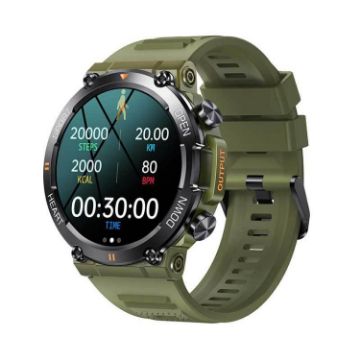 K56Pro Smart Calling Watch - Heart Rate/Blood Pressure/Oxygen Monitor Green - 1