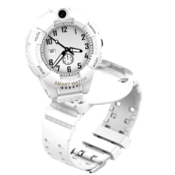 F01 1.28" 4G Dual-Camera Kids Smart Watch with SOS - White - 1