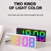 Colorful Fonts LED Alarm Clock - Large Screen 8009D Gray Shell - 3