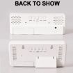 Colorful Fonts LED Alarm Clock - Large Screen 8009D Gray Shell - 5