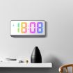 Colorful Fonts LED Alarm Clock - Large Screen 8009D Gray Shell - 6