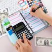 A6 Purple Leather Loose-leaf Budget Book Notepad Handbook - 6