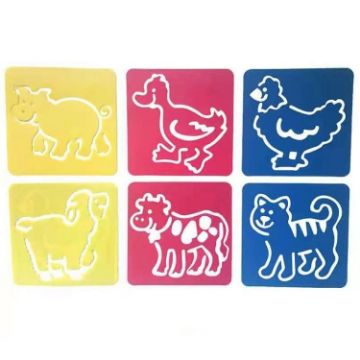 DIY Drawing Stencil for Kids - Colorful Hollow Copy Board (H-01) - 1