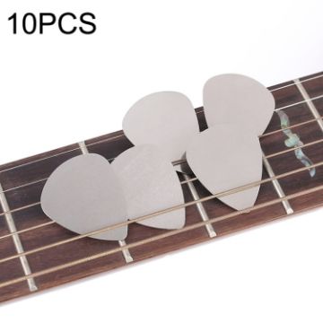 10PCS Silver Stainless Steel Thumb Finger Guitar Paddles - 1
