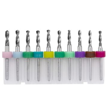 10 In 1 PCB Tungsten Steel Drill Bits, 2.1-3.0mm Miniature Carving Set - 1