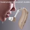 GM-105 Blue Ear-hook Rechargeable Hearing Aids, Noise Cancelling, EU Plug - 5