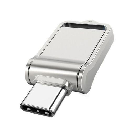64GB USB 2.0 & Type-C Dual-purpose High Speed Mini U Disk (Silver) - 1