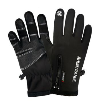 HUNTRANGE A022 Waterproof Touch Screen Riding Gloves, Size M, Black - 1