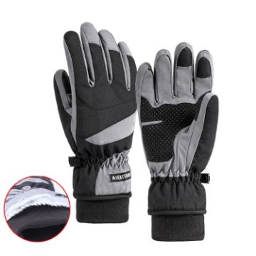 HLINTRANGE 061 Skiing Warm Waterproof Touch Screen Gloves, Size L (Thicker) - 1
