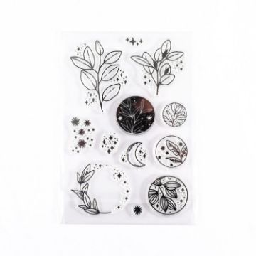 Vintage Botanical Arrangement Silicone Stamps - 5 PCS Clear Plant Set - 1