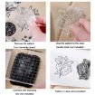 Vintage Botanical Arrangement Silicone Stamps - 5 PCS Clear Plant Set - 6
