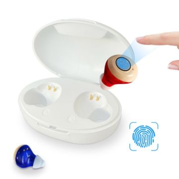 Z-300 TWS Rechargeable Hearing Aids Sound Amplifier (Red Blue) - 1