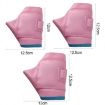 Adjustable Temp Rechargeable Electric Heating Gloves, Half Finger, L, Pink - 3