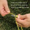 10pcs Black Aluminum Alloy S-shaped Umbrella Rope Buckle for Outdoors - 5