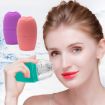Face Ice Roller Massage Tray - 2pcs L-03-01 Silicone (Charm Purple) - 5