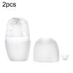 2pcs L-03-01 Face Ice Roller Massage Tray - Glacier White Silicone - 1