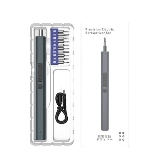 Rechargeable Mini Electric Screwdriver Set 11-in-1 with 3LED Lighting - 1