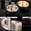 Personalized Gold HONEST Cigar Ashtray with Metal Cowhide Leather - 4