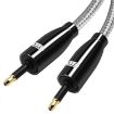 EMK QH4.0 Mini Toslink 3.5mm SPDIF Audio Fiber Optical Cable 15m Black - 2