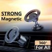 D19 Car Magnetic Phone Holder Rotatable Metal Bracket, Black Sticker - 2