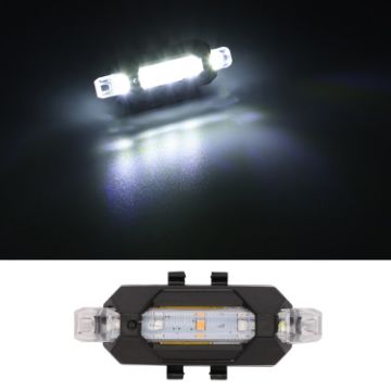 Motorcycle Bicycle Charging Strobe Warning Tail Light - White Light - 1