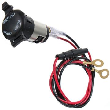 Waterproof Car Cigarette Lighter Socket Power Supply 120W/250W 12/24V - 1
