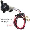 Waterproof Car Cigarette Lighter Socket Power Supply 120W/250W 12/24V - 6