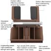Adjustable Furniture Heightening Feet Pads 4pcs, 75mm High, Black Clip - 3