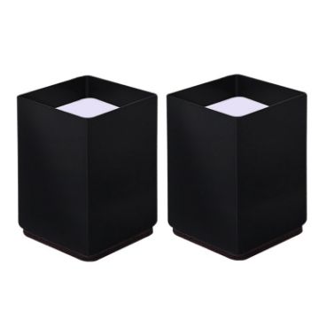 Furniture Carbon Steel Heightening Foot Pad Set, Square 6x10cm, Black - 1