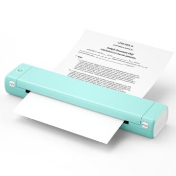 M08F Bluetooth Wireless Portable Thermal Printer - Green A4 Version - 1