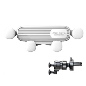 Vehicle Air Outlet Gravity Phone Holder - White Eagle Mouth Design - 1