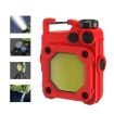 Red Mini Keychain COB Flashlight - USB Rechargeable Magnetic Work Light - 1