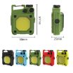 Red Mini Keychain COB Flashlight - USB Rechargeable Magnetic Work Light - 2