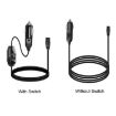 12V/24V Car Refrigerator Cable with Switch, 1m Cigarette Lighter Plug - 2