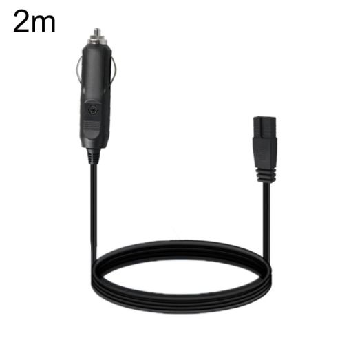 12V/24V Car Refrigerator Power Cord, 2m Cigarette Lighter Plug - 1