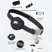 Reflective Purple Silicone Pet Collar with Bell for AirTag Tracker - 3